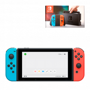 Набор Коробка Nintendo Switch Blue Red Б/У Хороший  + Консоль Гибридная V2