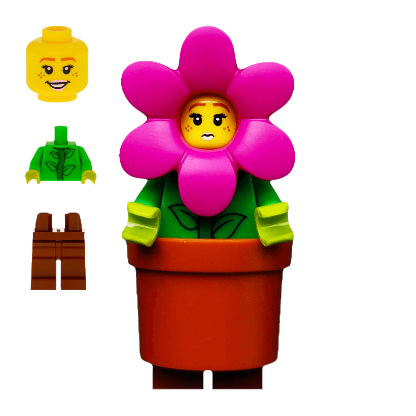 Фигурка Lego Series 18 Flowerpot Girl Collectible Minifigures col18-14 col325 Б/У - Retromagaz