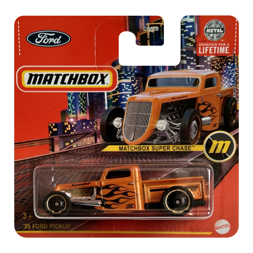 Машинка Большой Город Matchbox 1935 Ford Pick-Up Chase Showroom 1:64 HVP26 Orange - Retromagaz