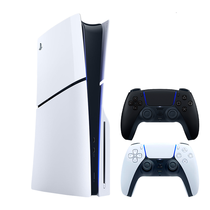 Набор Консоль Sony PlayStation 5 Slim Blu-ray 1TB White Новый  + Геймпад Беспроводной DualSense Midnight Black - Retromagaz
