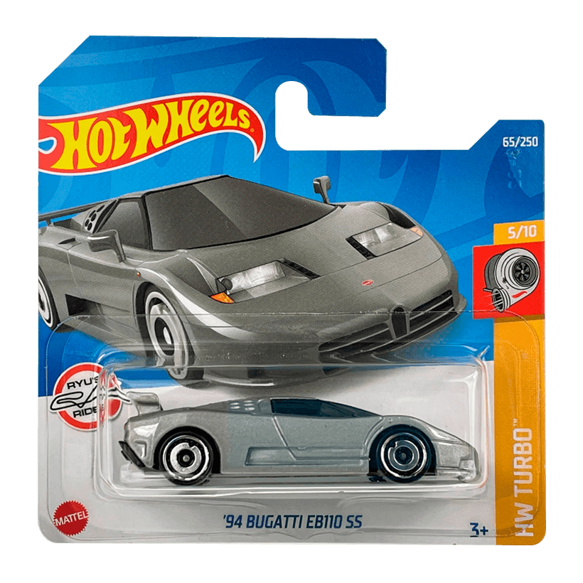 Машинка Базова Hot Wheels '94 Bugatti EB110 SS Turbo 1:64 HCX91 Silver - Retromagaz