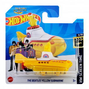 Машинка Базовая Hot Wheels The Beatles Yellow Submarine Screen Time 1:64 HKH12 Yellow