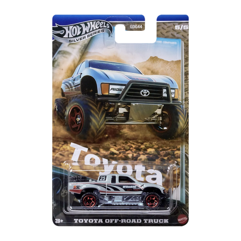 Тематична Машинка Hot Wheels Toyota Off-Road Truck Toyota 1:64 JCB75 Grey - Retromagaz