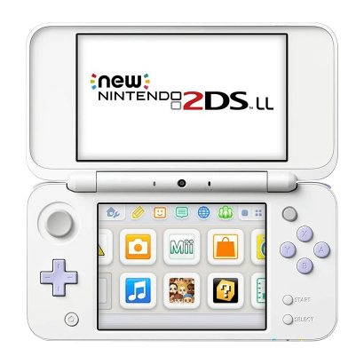 Консоль Nintendo 2DS XL New Модифицированная 32GB White Purple + 10 Встроенных Игр Б/У - Retromagaz