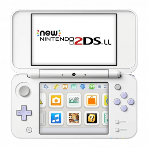 Консоль Nintendo 2DS XL New Модифицированная 32GB White Purple + 10 Встроенных Игр Б/У