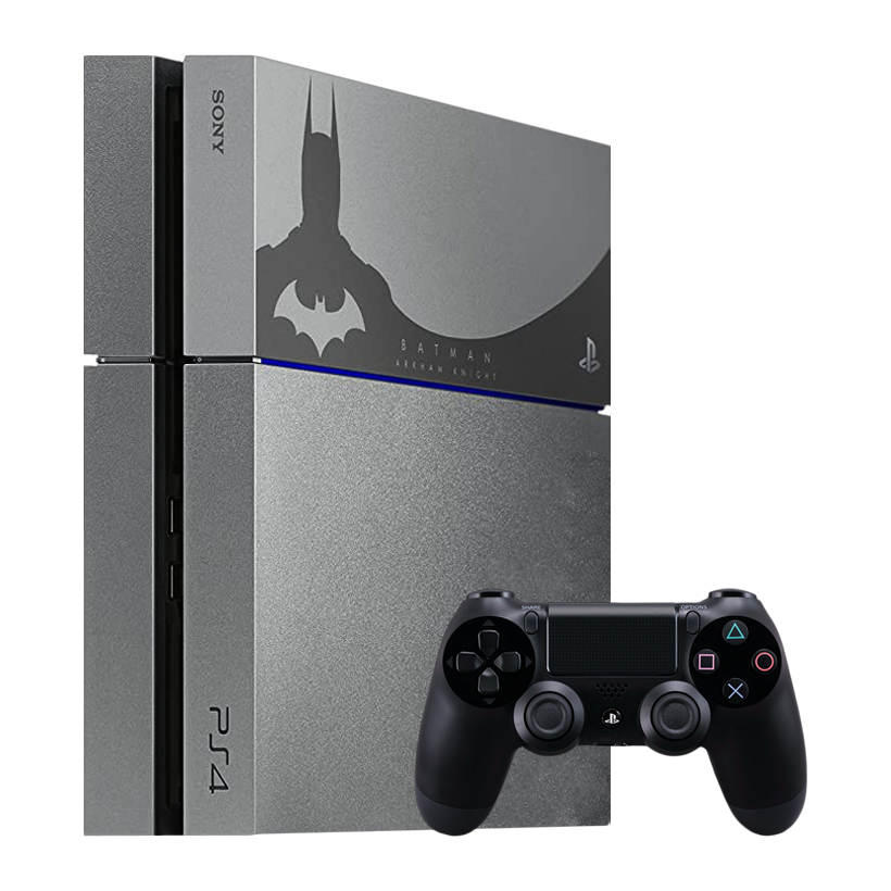 Набор Консоль Sony PlayStation 4 CUH-10-11хх Batman: Arkham Knight Limited Edition 500GB Steel Black Б/У  + Геймпад Беспроводной DualShock 4 Version 1 - Retromagaz