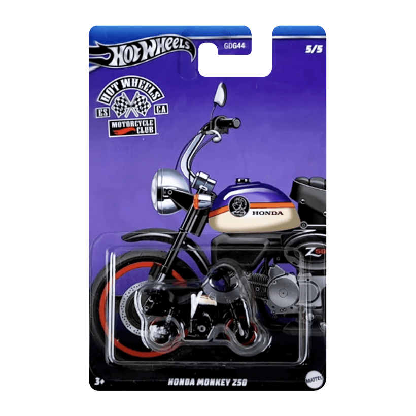 Тематична Машинка Hot Wheels Honda Monkey Z50 Motorcycle Club 1:64 HRR94 Purple - Retromagaz