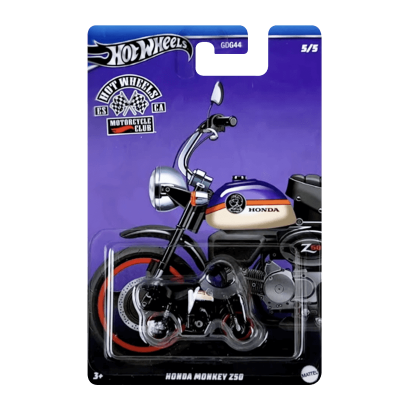 Тематическая Машинка Hot Wheels Honda Monkey Z50 Motorcycle Club 1:64 HRR94 Purple - Retromagaz