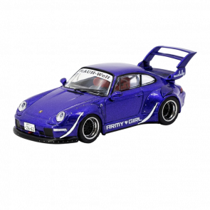 Машинка Premium Tarmac Works Porsche RWB 993 (Porsche 911) Blue Army Girl 1:64 T64-TL017-AG Blue - Retromagaz