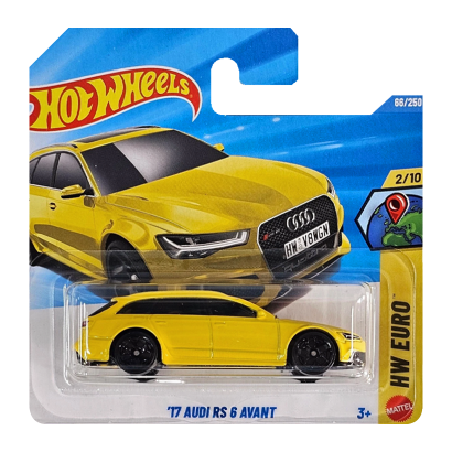 Машинка Базовая Hot Wheels '17 Audi RS 6 Avant Factory Fresh 1:64 JJJ33 Yellow - Retromagaz