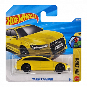 Машинка Базовая Hot Wheels '17 Audi RS 6 Avant Factory Fresh 1:64 JJJ33 Yellow - Retromagaz