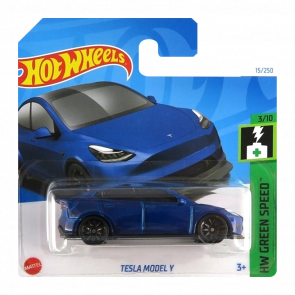 Машинка Базовая Hot Wheels Tesla Model Y Green Speed 1:64 HTB80 Dark Blue