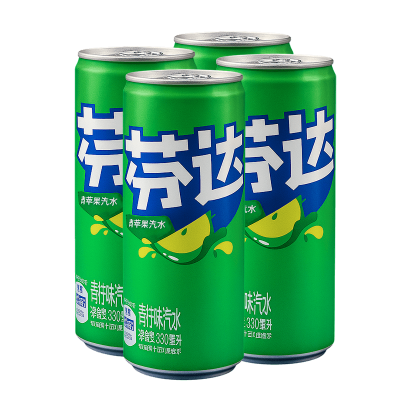Набор Напиток 4шт Fanta Азиатская Green Apple 330ml - Retromagaz
