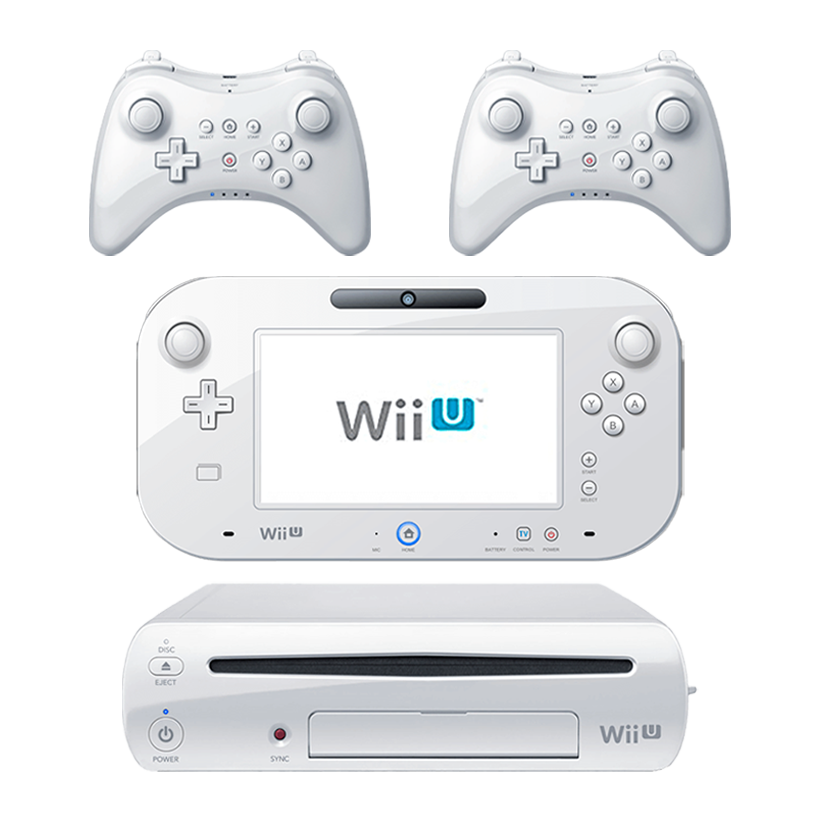 Набор Консоль Nintendo Wii U Модифицированная 96GB White + 5 Встроенных Игр Б/У  + Геймпад Беспроводной RMC Pro Controller Новый 2шт - Retromagaz