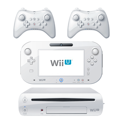 Набір Консоль Nintendo Wii U Модифікована 96GB White + 10 Вбудованих Ігор Б/У  + Геймпад Бездротовий RMC Pro Controller Новий 2шт - Retromagaz