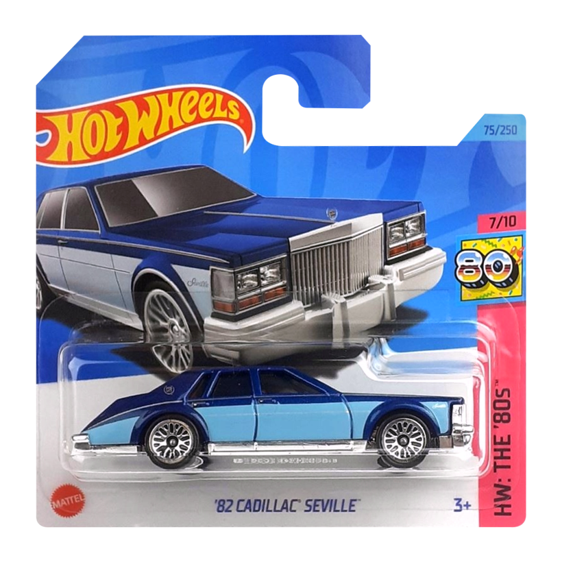 Машинка Базова Hot Wheels '82 Cadillac Seville The `80S 1:64 HKJ64 Dark Blue - Retromagaz