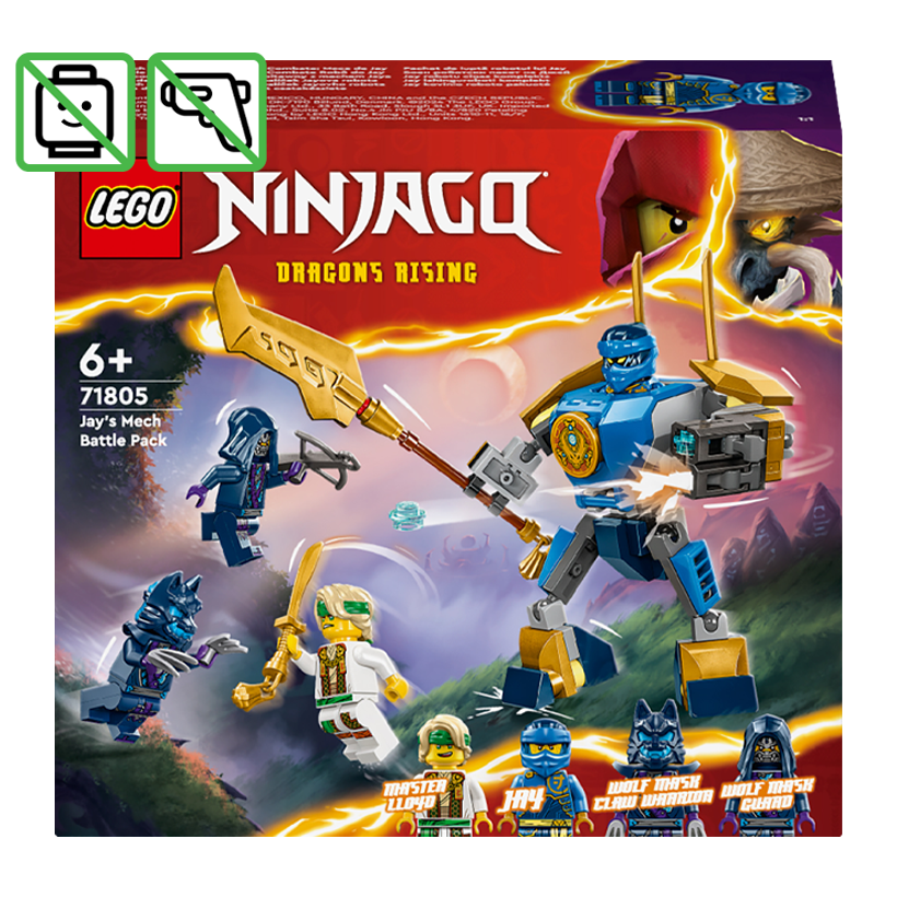 Конструктор Lego Без Фигурок Боевой Набор Робота Джея Ninjago 71805 Новый - Retromagaz