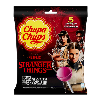 Леденцы Chupa Chups Stranger Things Netflix Очень Странные Дела Тайные Вкусы 120g - Retromagaz