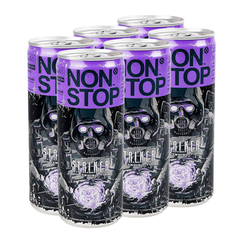 Набір Напій Енергетичний 6шт Non Stop Stalker 2 Moonlight 250ml - Retromagaz