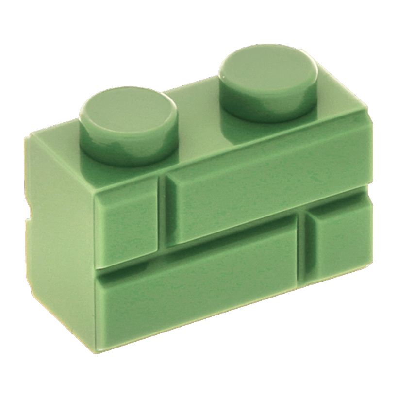 Кубик RMC Модифікована 1 x 2 Sand Green 120шт Новий - Retromagaz