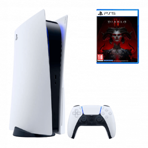 Набір Консоль Sony PlayStation 5 Blu-ray 825GB (9424390) White Новий + Гра Diablo IV Standart Російські Субтитри