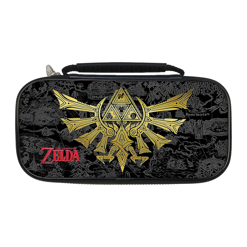Чехол Твердый Nintendo Switch OLED Model Lite The Legend of Zelda Hyrule Crest Dark Grey Новый - Retromagaz