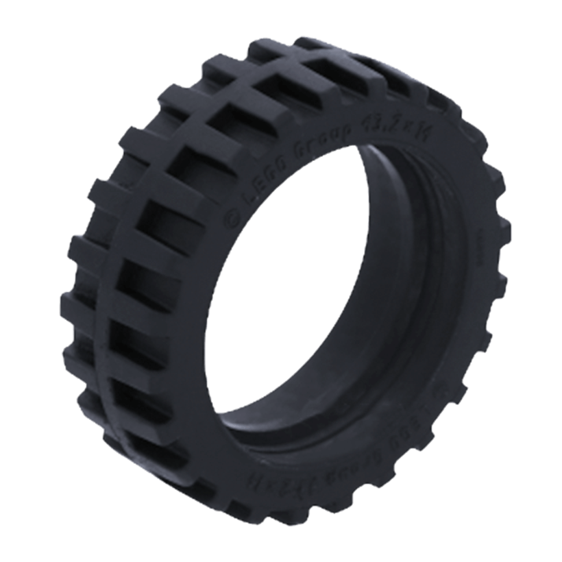 Колесо 10шт Lego Шина Offset Tread 43.2 x 14 56898 4539268 Black Б/У - Retromagaz