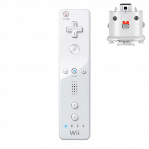 Набір Контролер Бездротовий Nintendo Wii RVL-003 Remote White Б/У  + Насадка MotionPlus - Retromagaz