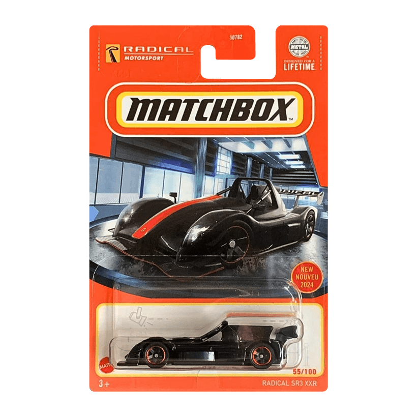 Машинка Велике Місто Matchbox Radical SR3 XXR Showroom 1:64 HVL13 Black - Retromagaz