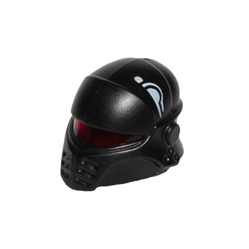 На Голову Lego Імперія Helmet Inquisitor with Trans-Red Visor Star Wars 18684c01pb01 sw0622 6101031 Black Б/У - Retromagaz