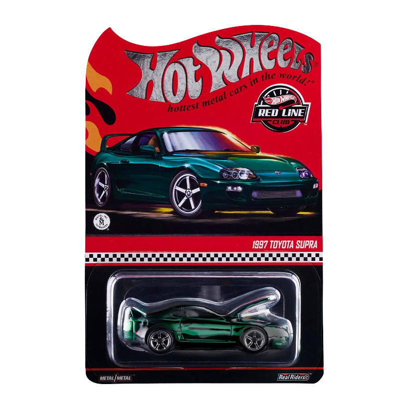 Машинка Premium Hot Wheels 1997 Toyota Supra Red Line Club RLC 1:64 JCP14 Green - Retromagaz