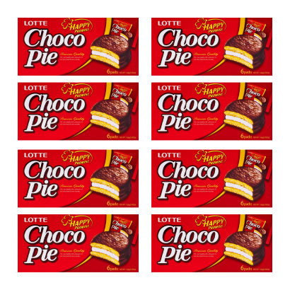 Набір Тістечка 8шт Lotte Чокопай Choco Pie (6 Тістечок) 168g - Retromagaz