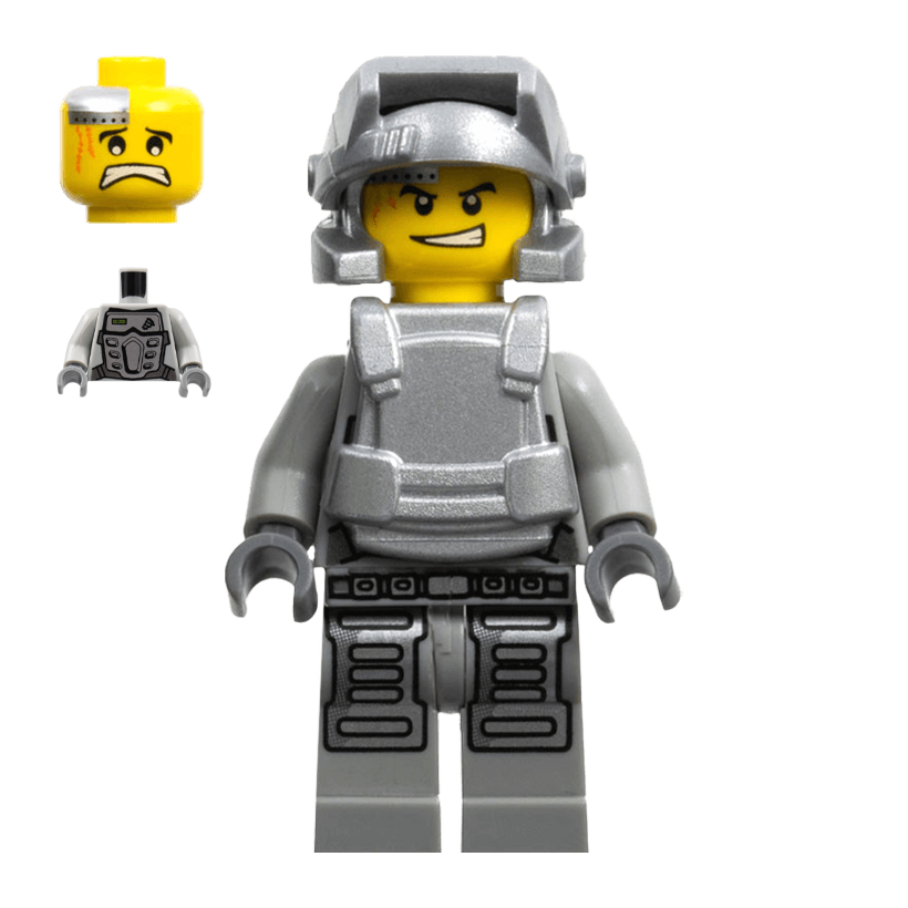 Фигурка Lego Power Miners Engineer Light Bluish Grey Outfit Space pm026 Б/У - Retromagaz