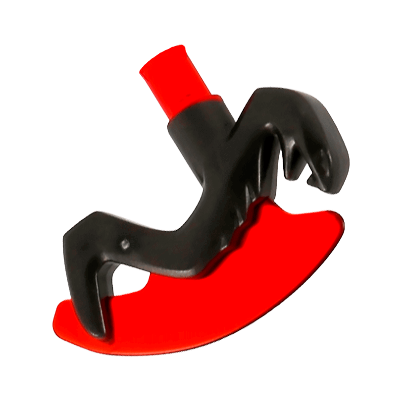 Зброя 4шт Lego Сокира Head with Snake and Trans-Red Curved Blade 25276pb01 6185582 Pearl Dark Grey Б/У - Retromagaz