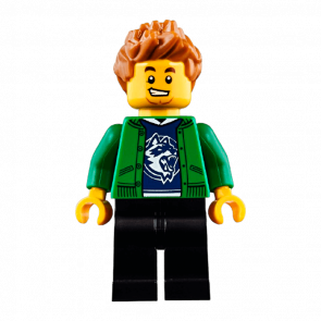 Фигурка Lego Recreation 973pb3170 Hiker Male Green Jacket over Raccoon Shirt City cty0920 Б/У