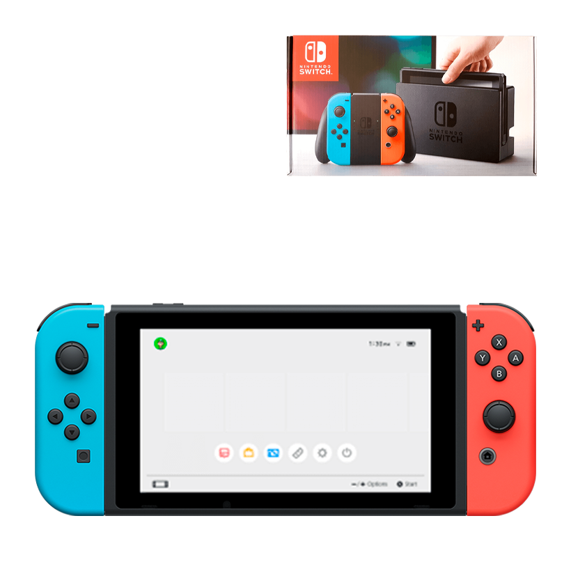 Набор Консоль Nintendo Switch HAC-001(-01) V2 32GB Blue Red Б/У  + Коробка - Retromagaz