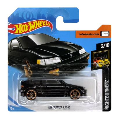 Машинка Базова Hot Wheels '88 Honda CR-X Nightburnerz 1:64 FYF80 Black - Retromagaz