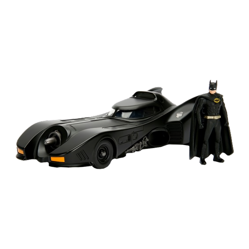 Машинка Jada Batman (1989) Бетмобіль з Фігуркою Бетмена 1:24 Black - Retromagaz