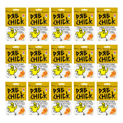 Набір Слайси 15шт РябChick Курячі з Гірчицею та Медом Сушені 30g - Retromagaz