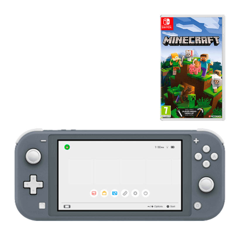 Набор Консоль Nintendo Switch Lite 32GB Grey Новый + Игра Minecraft Русская Озвучка - Retromagaz