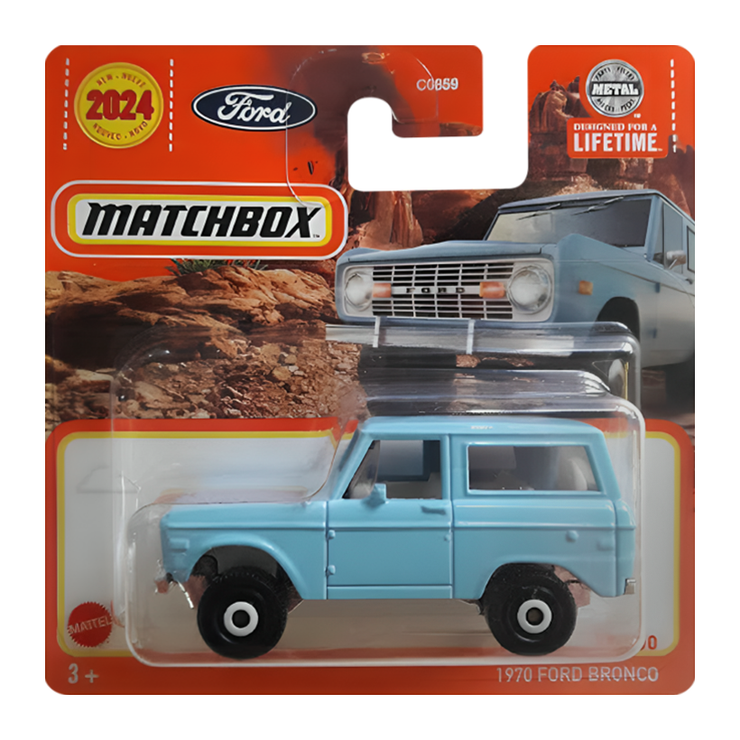 Машинка Велике Місто Matchbox 1970 Ford Bronco Adventure 1:64 HVN34 Blue - Retromagaz