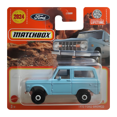 Машинка Большой Город Matchbox 1970 Ford Bronco Adventure 1:64 HVN34 Blue - Retromagaz