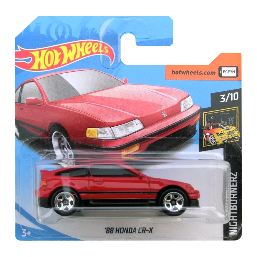 Машинка Базова Hot Wheels '88 Honda CR-X Nightburnerz 1:64 FYB70 Red - Retromagaz