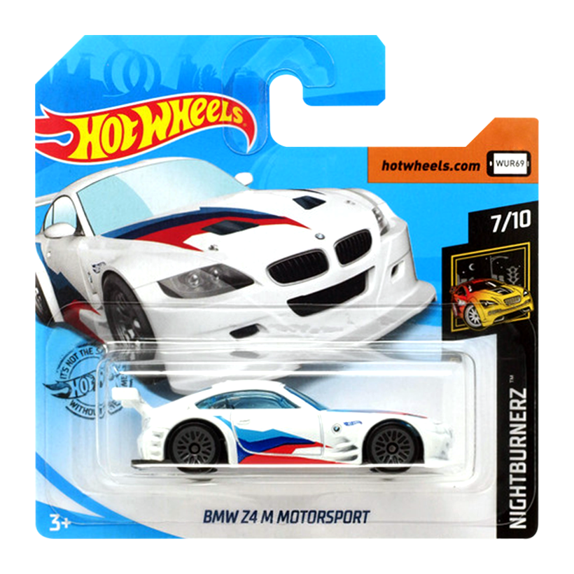 Машинка Базовая Hot Wheels BMW Z4 M Motosport Nightburnerz 1:64 GHD16 White - Retromagaz