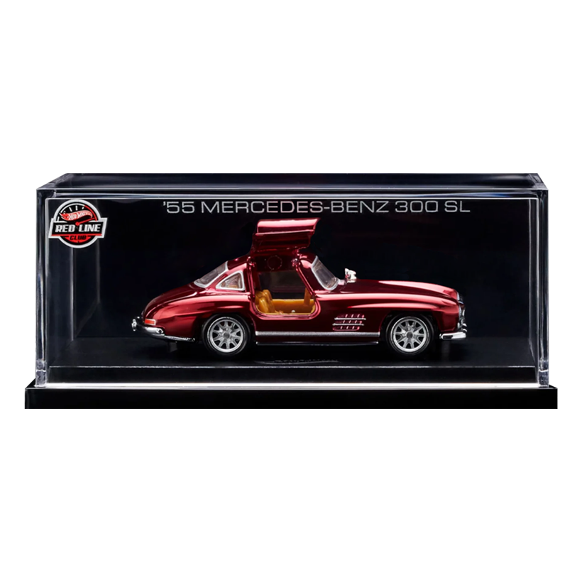 Машинка Premium Hot Wheels '55 Mercedes-Benz 300 SL Red Line Club RLC 1:64 HNL27 Dark Red - Retromagaz