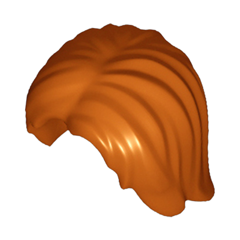 Волосся 2шт Lego Другое Mid-Length Tousled with Center Part Другое 88283 6006514 Dark Orange Б/У - Retromagaz