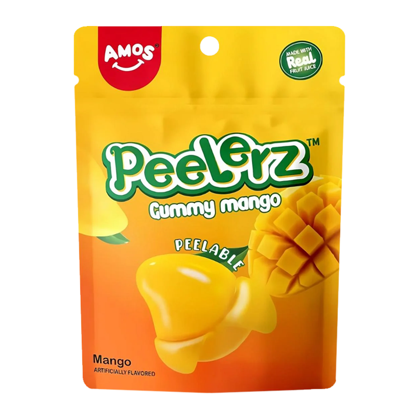 Цукерки Жувальні Amos Peelerz Mango 65g - Retromagaz