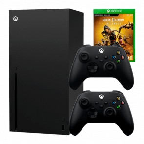 Набор Консоль Microsoft Xbox Series X 1TB Black Новый + Геймпад Беспроводной Carbon Black + Игра Xbox One Mortal Kombat 11 Ultimate Edition Набор Консоль Microsoft Xbox Series X 1TB Black Новый + Геймпад Беспроводной Carbon Black + Игра Xbox One Mortal Kombat 11 Ultimate Edition - Retromagaz