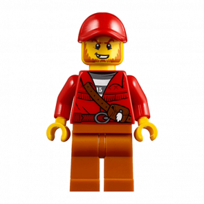 Фігурка Lego City Police 973pb2916 Crook Male with Red Fringed Shirt cty0831 Б/У - Retromagaz