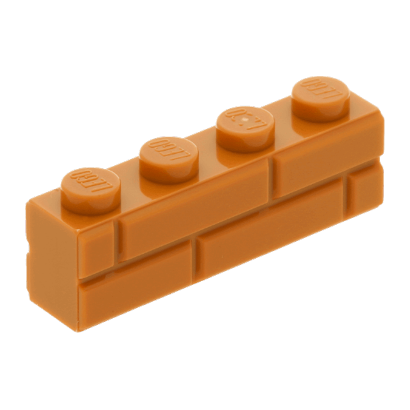 Кубик Lego with Masonry Profile Модифицированная 1 x 4 15533 6055309 Medium Nougat 10шт Б/У - Retromagaz